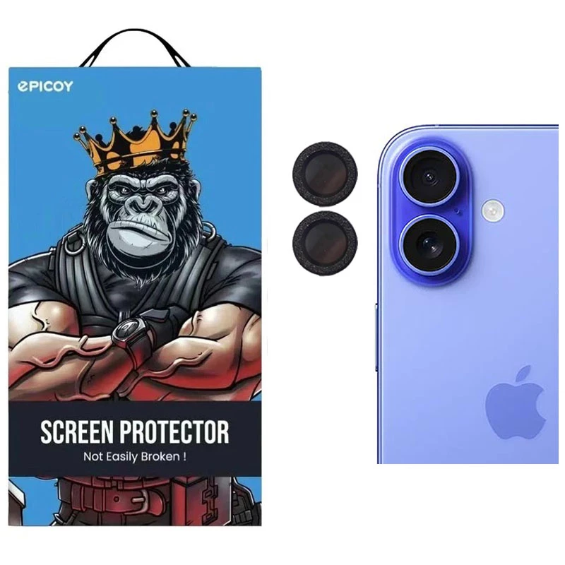 محافظ لنز دوربین گوشی اپل  iPhone 16 Proاپیکوی مد‌ل Chelipa Acrylic-نقره‌ای