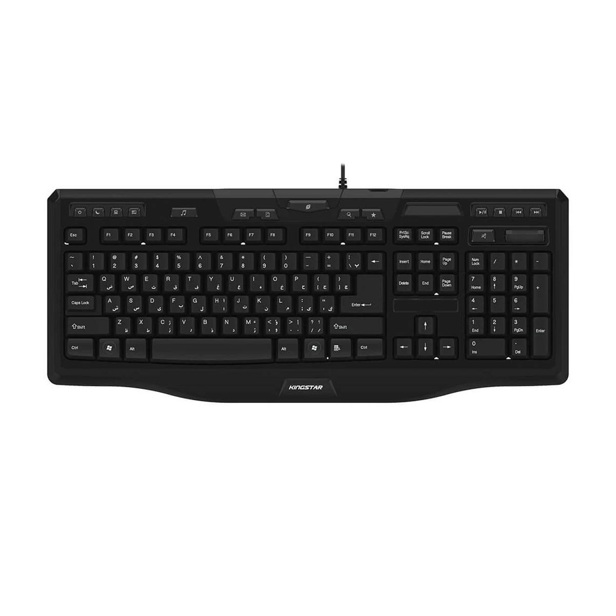 کیبورد با سیم کینگ استار مدل KB86-مشکی کیبورد با سیم کینگ استار مدل KB86-مشکی