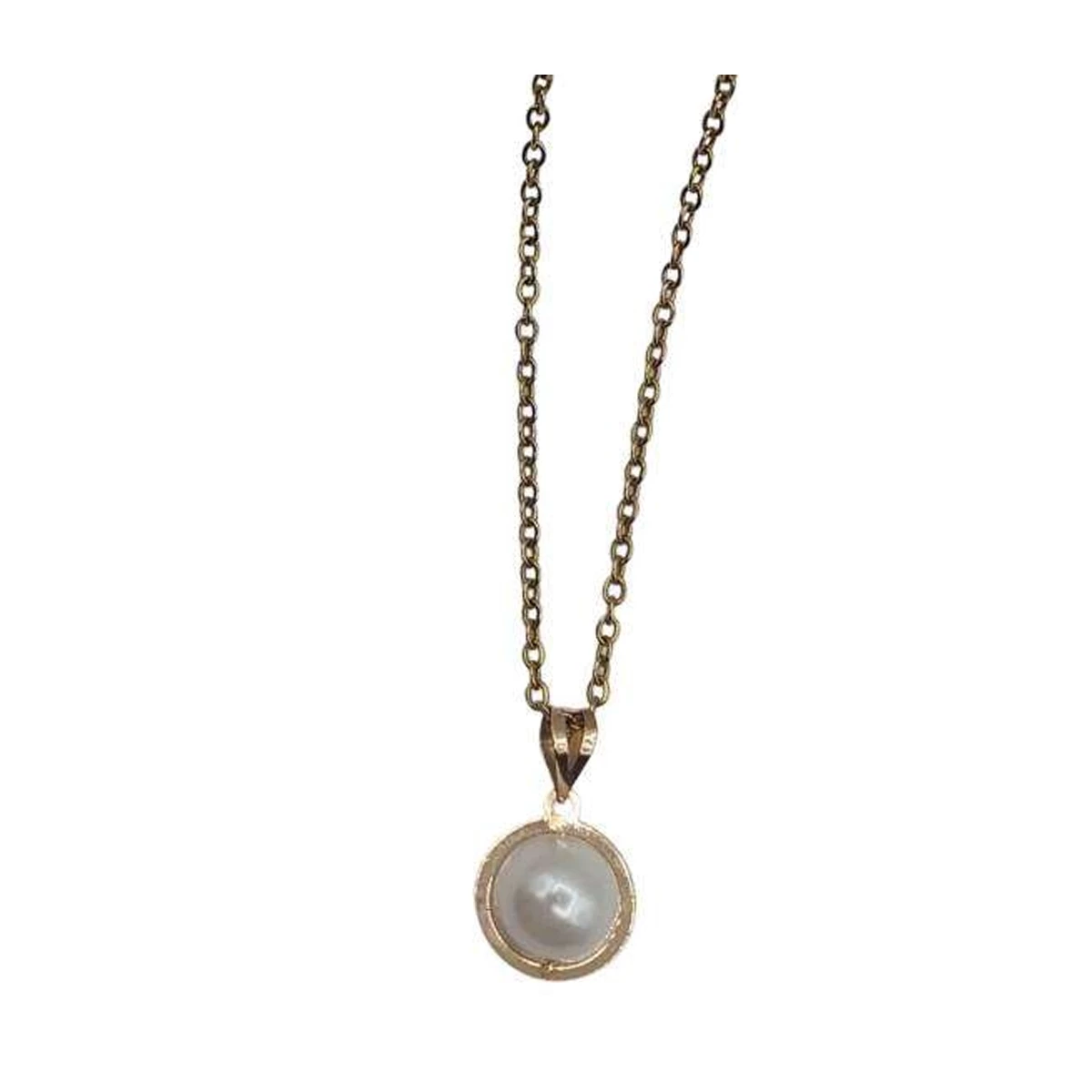 گردنبند طلا زنانه طرح مروارید سواروسکی اپال گلد کد sh0270-0.35