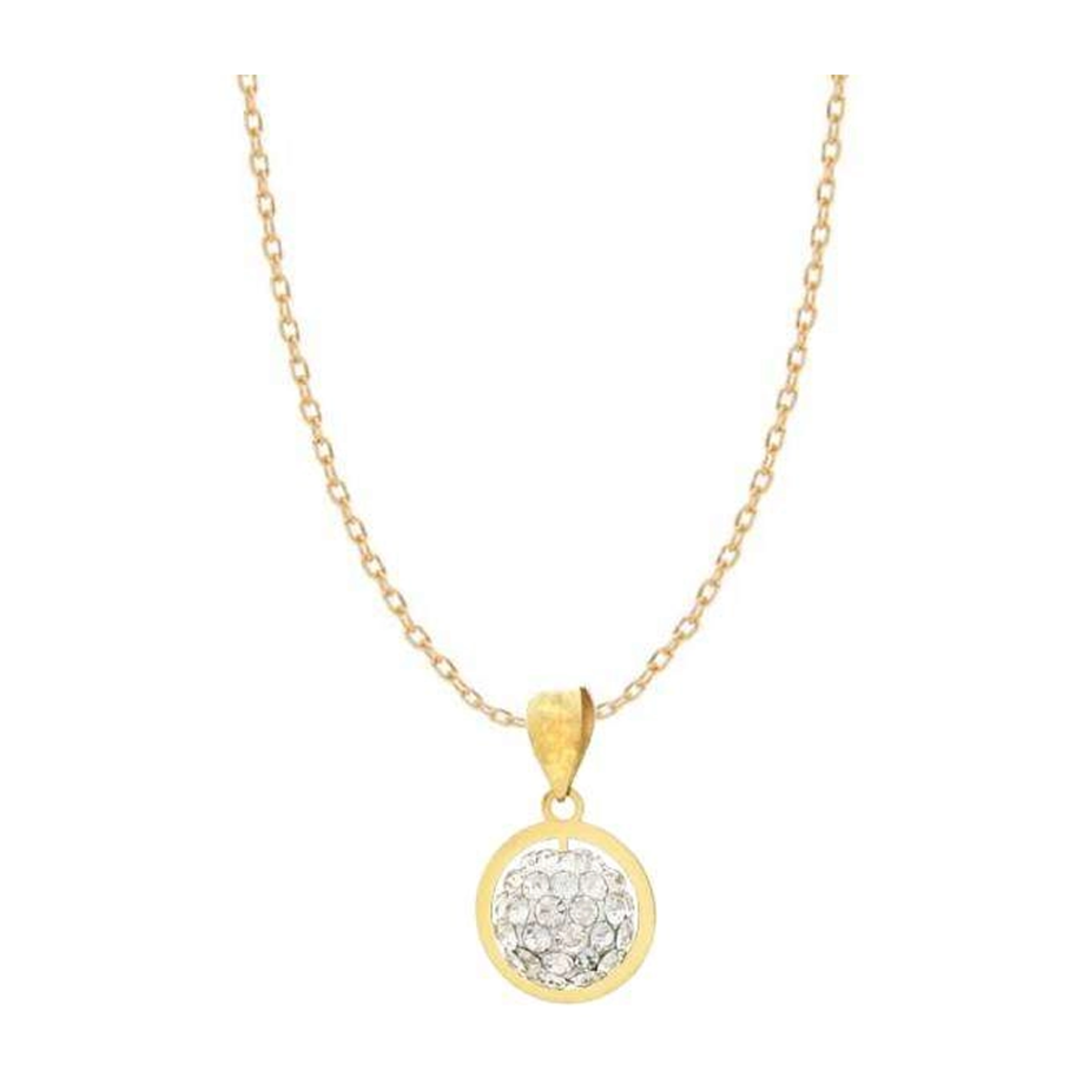 گردنبند طلا زنانه طرح سواروسکی اپال گلد کد sh0307-0.66