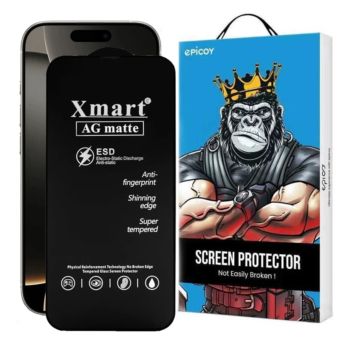 گلس گوشی مات اپل iphone 16 Pro اپیکوی مدل Xmart Ag Matte گلس گوشی مات اپل iphone 16 Pro اپیکوی مدل Xmart Ag Matte