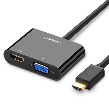 هاب HDMI به VGA و HDMI یوگرین مدل CM101-مشکی