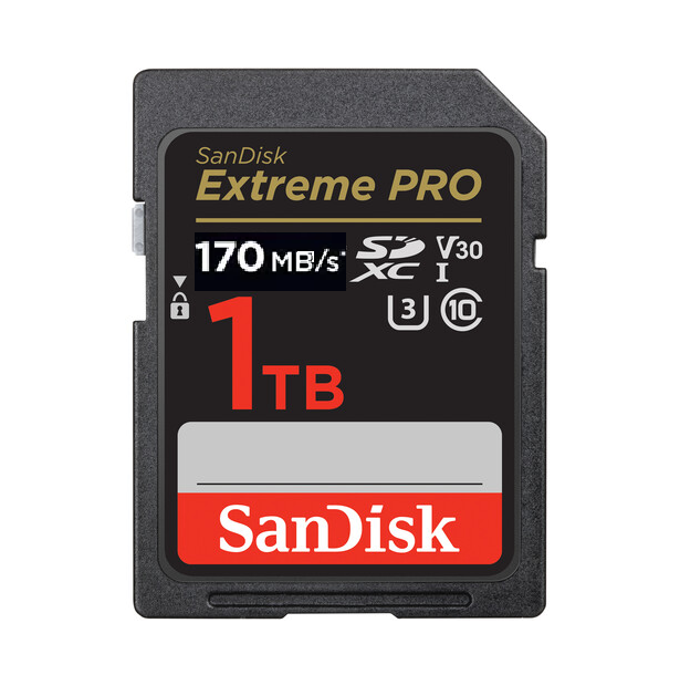 کارت حافظه SDXC سن دیسک مدل Extreme Pro V30 کلاس 10 استاندارد UHS-I U3 سرعت 170mbps ظرفیت 1 ترابایت کارت حافظه SDXC سن دیسک مدل Extreme Pro V30 کلاس 10 استاندارد UHS-I U3 سرعت 170mbps ظرفیت 1 ترابایت