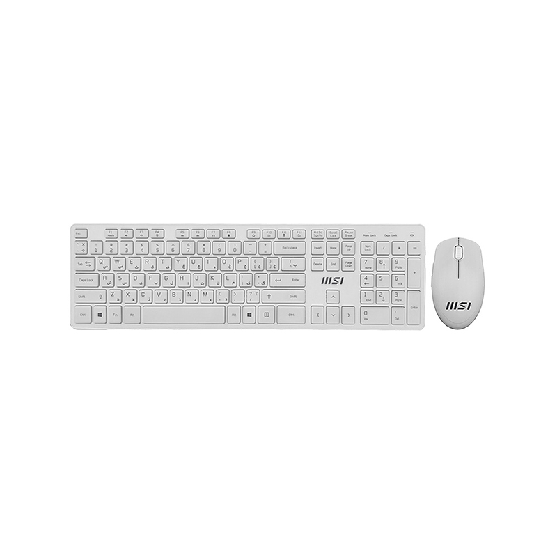 کیبورد و ماوس بی سیم ام اس آی مدل RF-1430w- FS + ma004w کیبورد و ماوس بی سیم ام اس آی مدل RF-1430w- FS + ma004w
