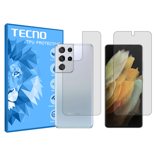 محافظ صفحه نمایش شفاف تکنو مدل HyGEL مناسب برای گوشی موبایل سامسونگ Galaxy S21 Ultra به همراه محافظ پشت گوشی محافظ صفحه نمایش شفاف تکنو مدل HyGEL مناسب برای گوشی موبایل سامسونگ Galaxy S21 Ultra به همراه محافظ پشت گوشی