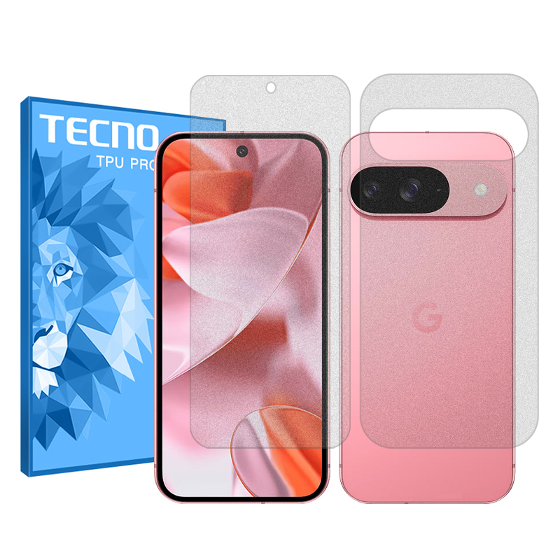 محافظ صفحه نمایش مات تکنو مدل Resistant مناسب برای گوشی موبایل گوگل Pixel 9 به همراه محافظ پشت گوشی