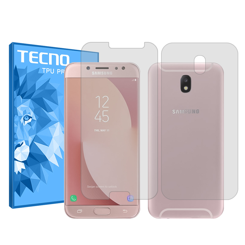 محافظ صفحه نمایش شفاف تکنو مدل Resistant مناسب برای گوشی موبایل سامسونگ Galaxy J7 Pro به همراه محافظ پشت گوشی محافظ صفحه نمایش شفاف تکنو مدل Resistant مناسب برای گوشی موبایل سامسونگ Galaxy J7 Pro به همراه محافظ پشت گوشی