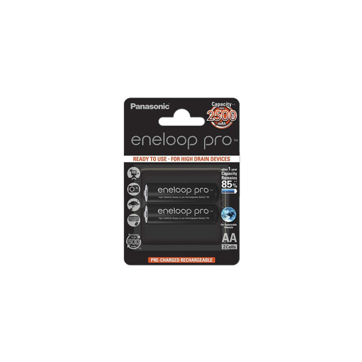 باتری قلمی قابل شارژ پاناسونیک مدل eneloop pro 2500mAh باتری قلمی قابل شارژ پاناسونیک مدل eneloop pro 2500mAh