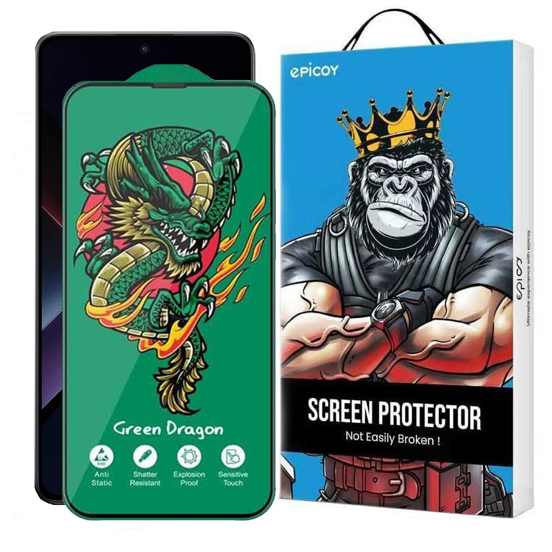 گلس گوشی پوکو Poco X7 اپیکوی مدل Green Dragon ExplosionProof