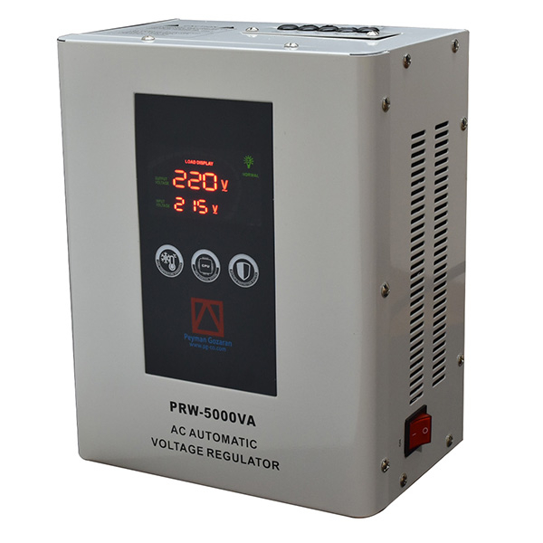 استابلایزر پیمان گزاران مدل PRW-5000 ظرفیت 5000 ولت آمپر استابلایزر پیمان گزاران مدل PRW-5000 ظرفیت 5000 ولت آمپر