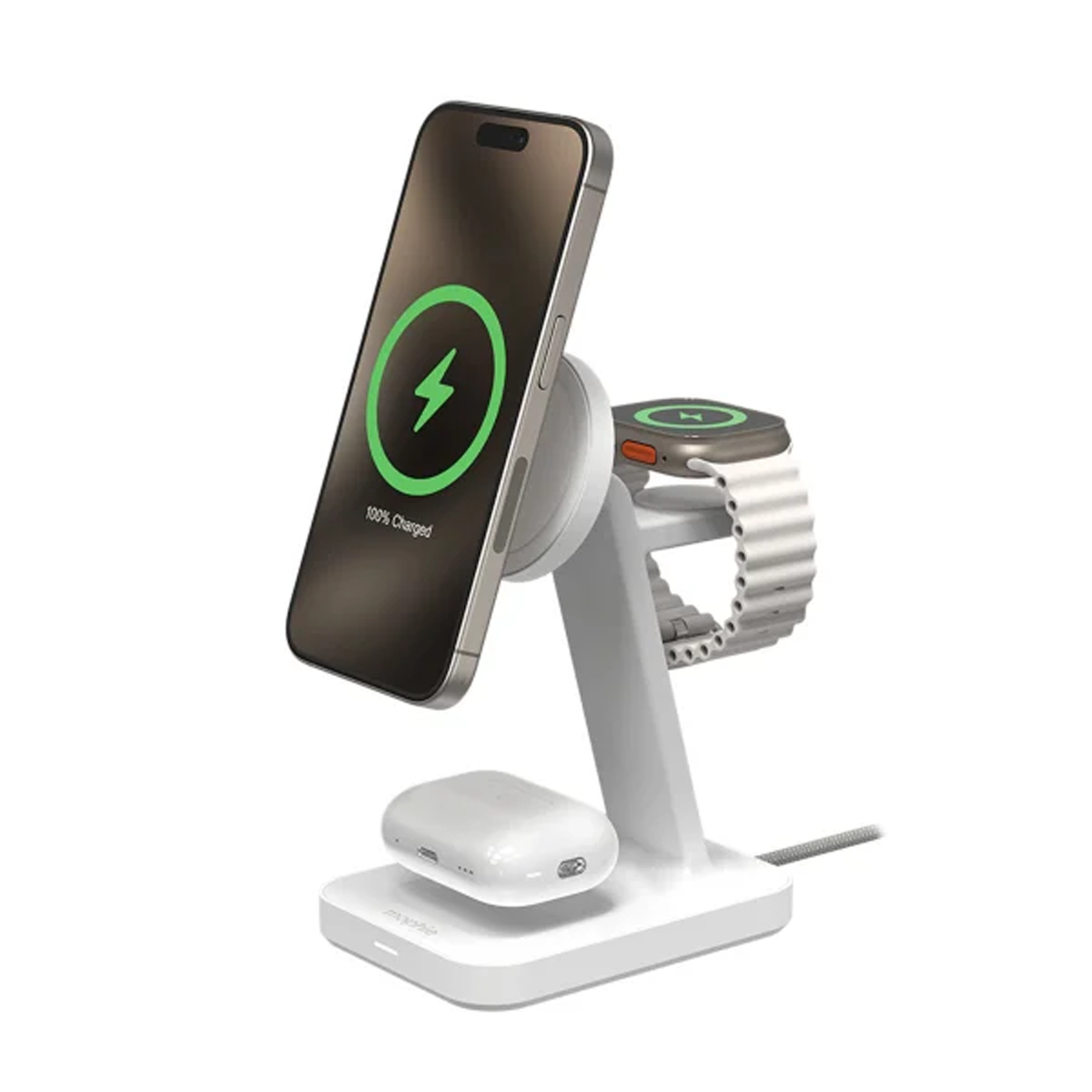 شارژر بی سیم موفی مدل Snap Plus 3-in-1 wireless charge stand توان 15 وات شارژر بی سیم موفی مدل Snap Plus 3-in-1 wireless charge stand توان 15 وات