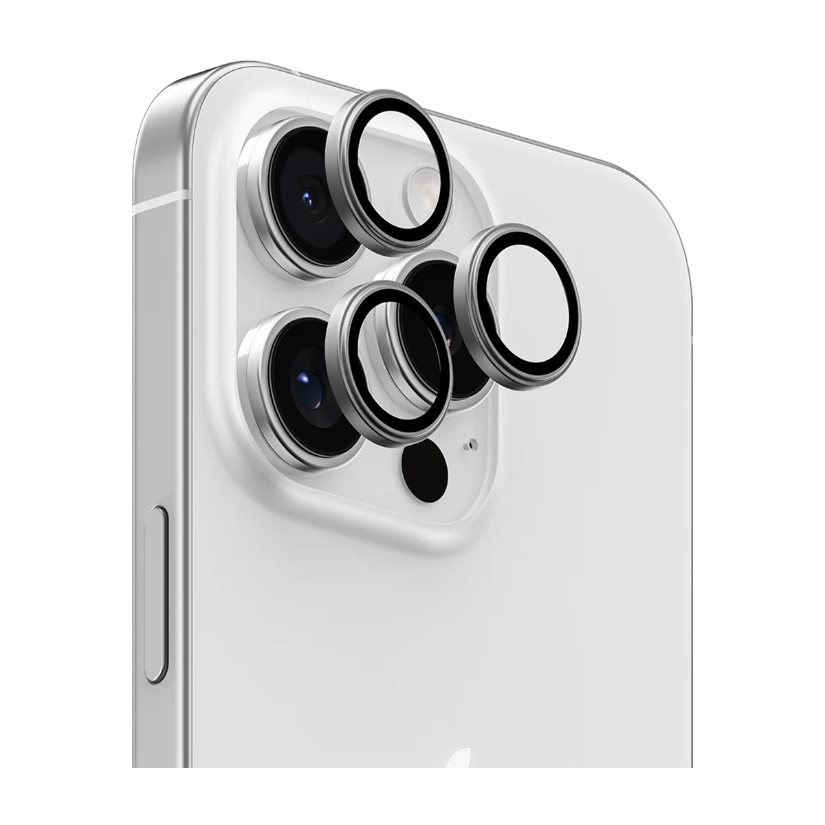 محافظ لنز دوربین گوشی اپل iPhone 16 Pro Max بنکس مدل GlassWarrior-نقرهای محافظ لنز دوربین گوشی اپل iPhone 16 Pro Max بنکس مدل GlassWarrior-نقرهای