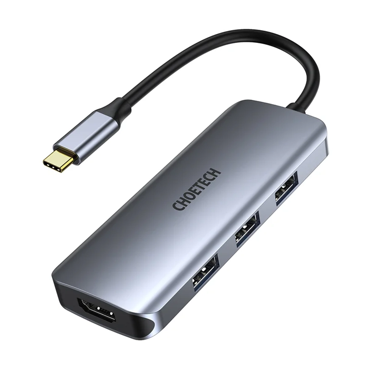 هاب تایپ سی چویتک 7 پورت مدل M19-نقره‌ای