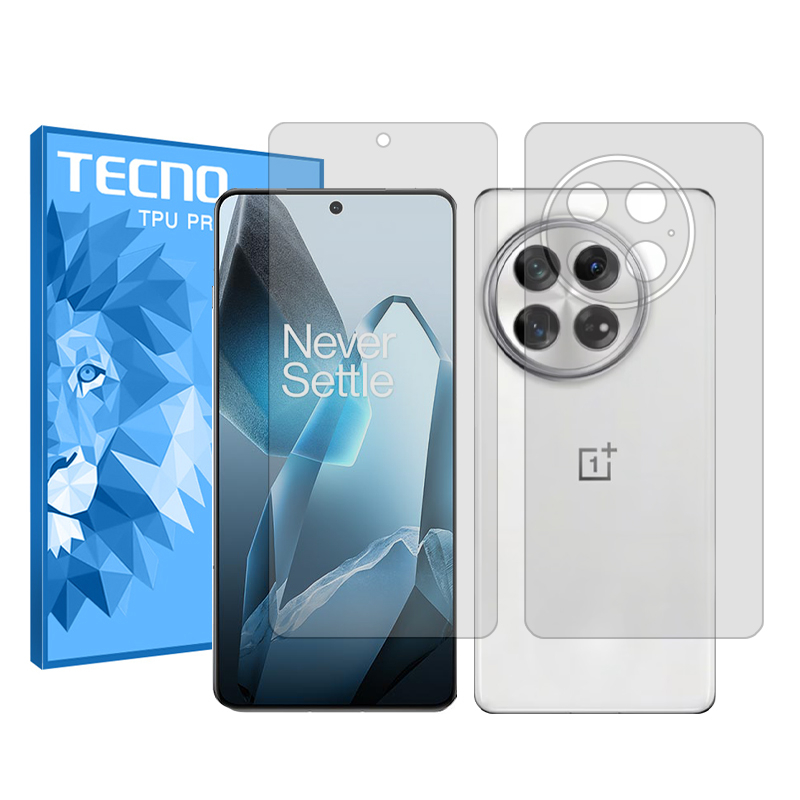 محافظ صفحه نمایش شفاف تکنو مدل Resistant‌ مناسب برای گوشی موبایل وان پلاس  13 به همراه محافظ پشت گوشی