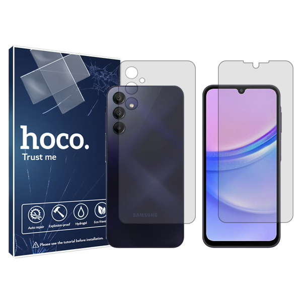 محافظ صفحه نمایش شفاف هوکو مدل HyGEL مناسب برای گوشی موبایل سامسونگ Galaxy A 15 به همراه محافظ پشت گوشی محافظ صفحه نمایش شفاف هوکو مدل HyGEL مناسب برای گوشی موبایل سامسونگ Galaxy A 15 به همراه محافظ پشت گوشی