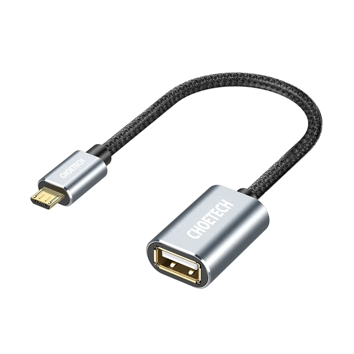 مبدل USB به Micro-USB چویتک مدل AB0013-نقره‌ای