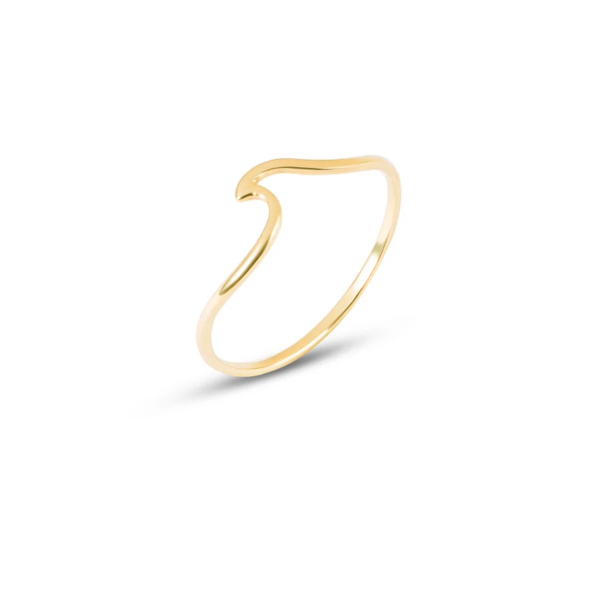 انگشتر طلا 18 عیار زنانه مدل موج خروشان سایز 53 کد wr2299-1.02