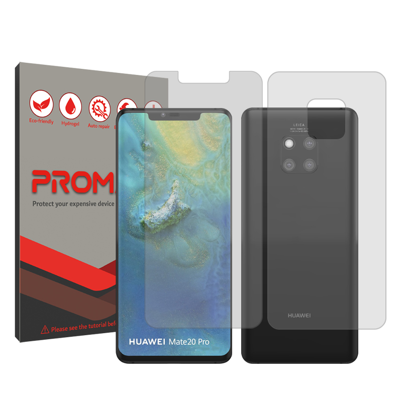 محافظ صفحه نمایش شفاف پرومیت مدل Resistant مناسب برای گوشی موبایل هوآوی Mate 20 Pro به همراه محافظ پشت گوشی محافظ صفحه نمایش شفاف پرومیت مدل Resistant مناسب برای گوشی موبایل هوآوی Mate 20 Pro به همراه محافظ پشت گوشی