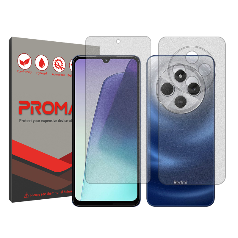 محافظ صفحه نمایش مات پرومیت مدل Resistant مناسب برای گوشی موبایل شیائومی Redmi 14C به همراه محافظ پشت گوشی محافظ صفحه نمایش مات پرومیت مدل Resistant مناسب برای گوشی موبایل شیائومی Redmi 14C به همراه محافظ پشت گوشی