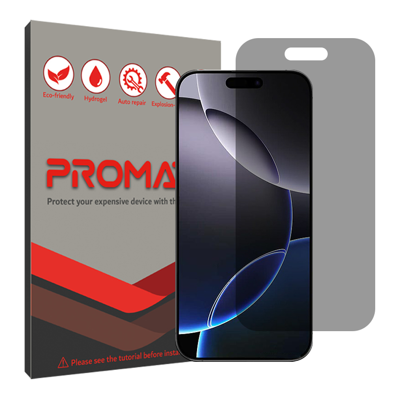 محافظ صفحه نمایش پرایوسی پرومیت مدل Resistant مناسب برای گوشی موبایل اپل iPhone 16 Pro Max محافظ صفحه نمایش پرایوسی پرومیت مدل Resistant مناسب برای گوشی موبایل اپل iPhone 16 Pro Max
