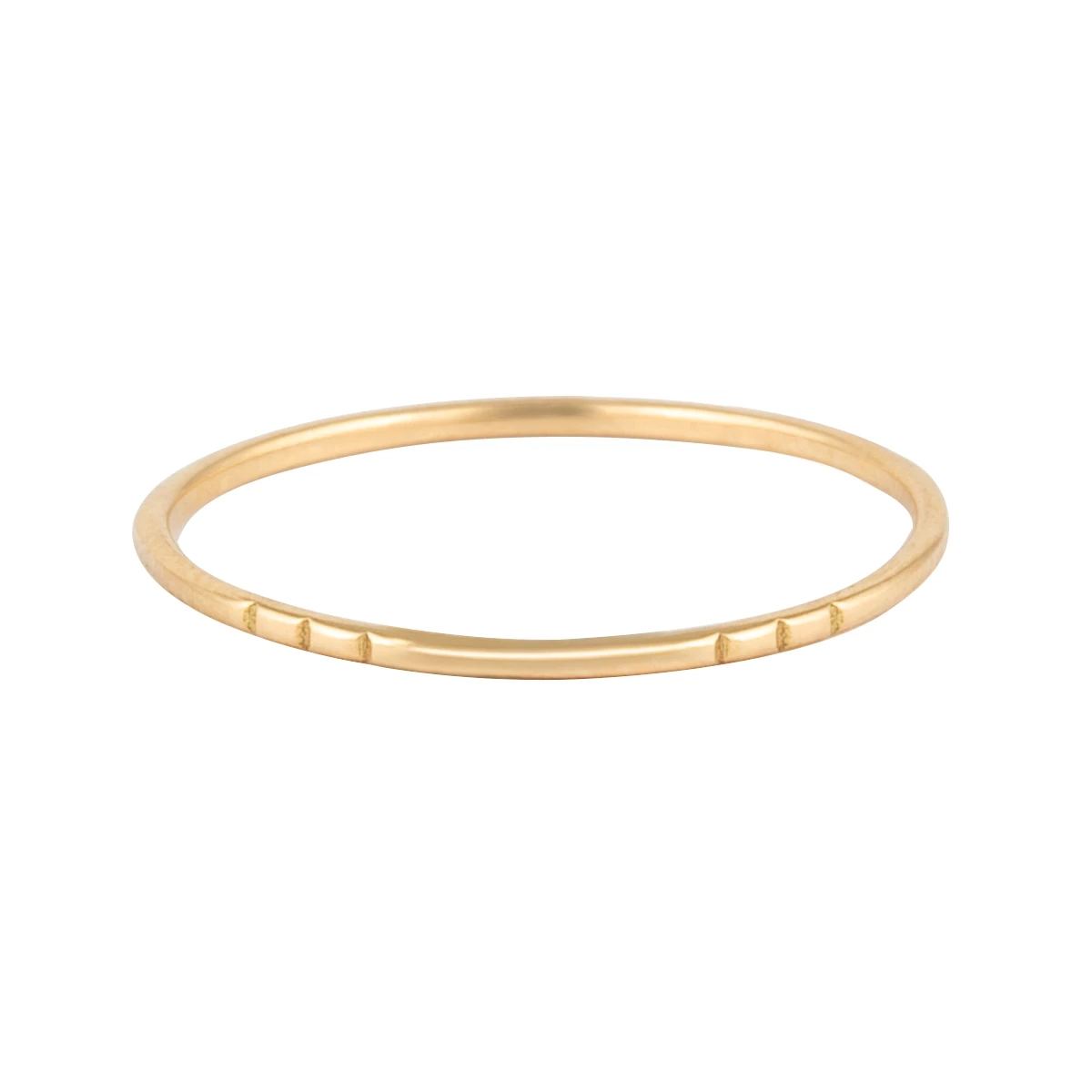 انگشتر طلا 18 عیار زنانه بان گالری مدل مینیمال سه خط سایز 53-0.54