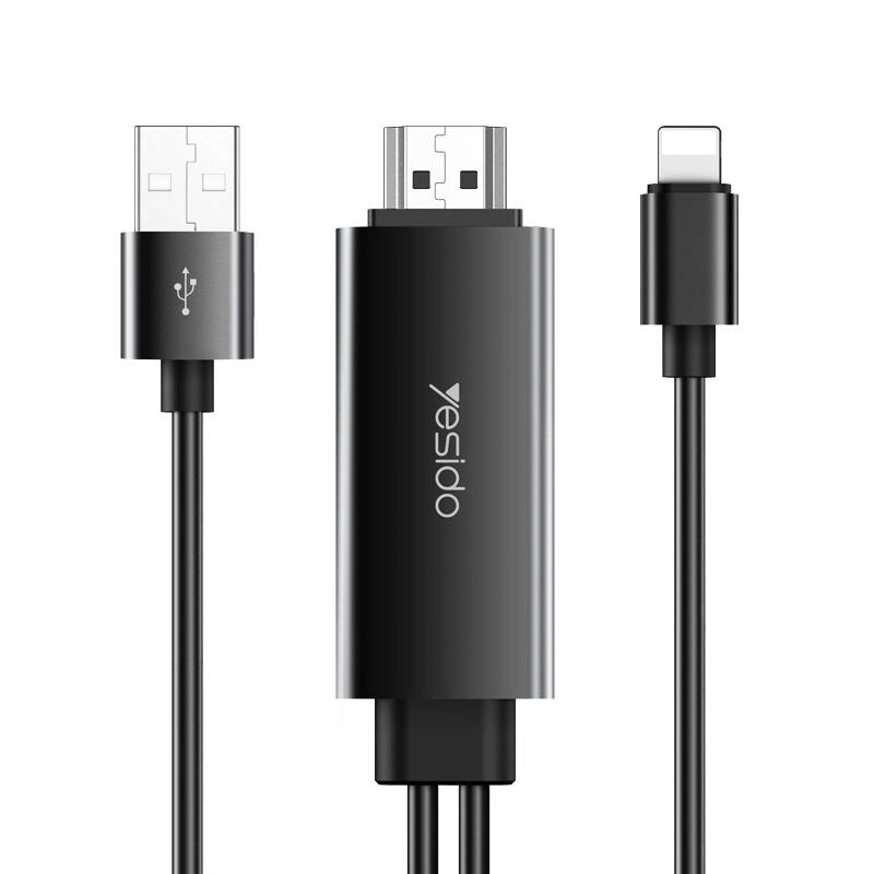 کابل تبدیل لایتنینگ به HDMI/ usb یسیدو مدل HM04 طول 1.8 متر کابل تبدیل لایتنینگ به HDMI/ usb یسیدو مدل HM04 طول 1.8 متر