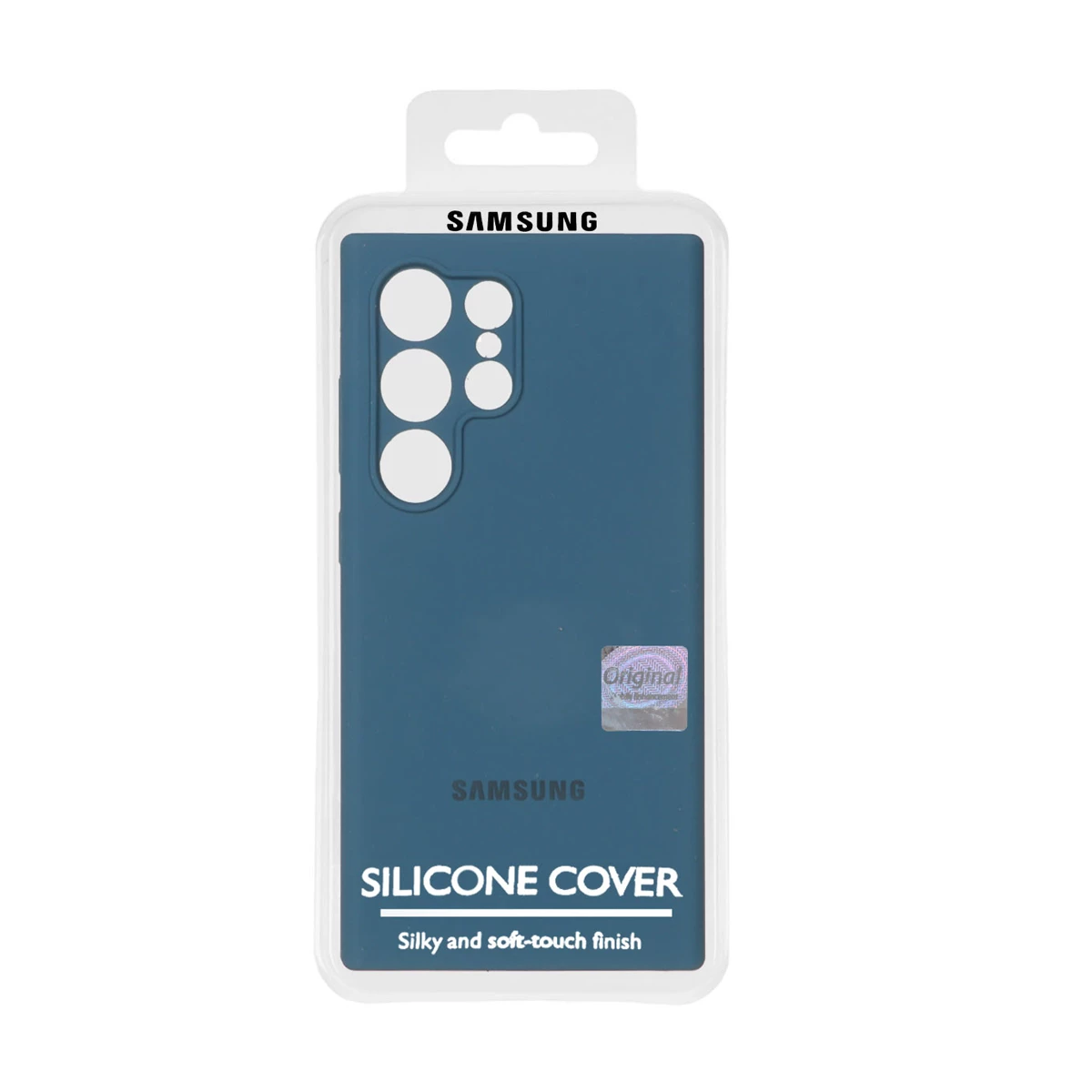 کاور گوشی سامسونگ Galaxy S24 Ultra مستر کوالیتی مدل Silicone Cover-آبی تیره