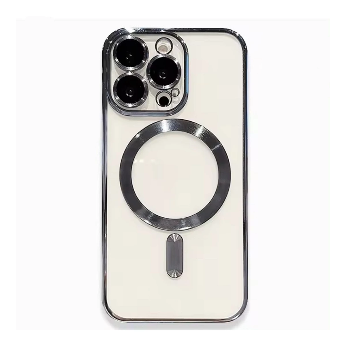 کاور گوشی اپل Iphone 13 PROMAX مدل مگ سیف کد 01-سرمه‌ای