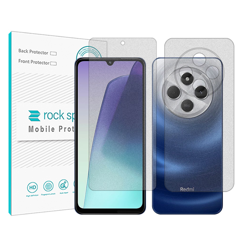 محافظ صفحه نمایش مات راک اسپیس مدل Resistant مناسب برای گوشی موبایل شیائومی Redmi 14C به همراه محافظ پشت گوشی محافظ صفحه نمایش مات راک اسپیس مدل Resistant مناسب برای گوشی موبایل شیائومی Redmi 14C به همراه محافظ پشت گوشی