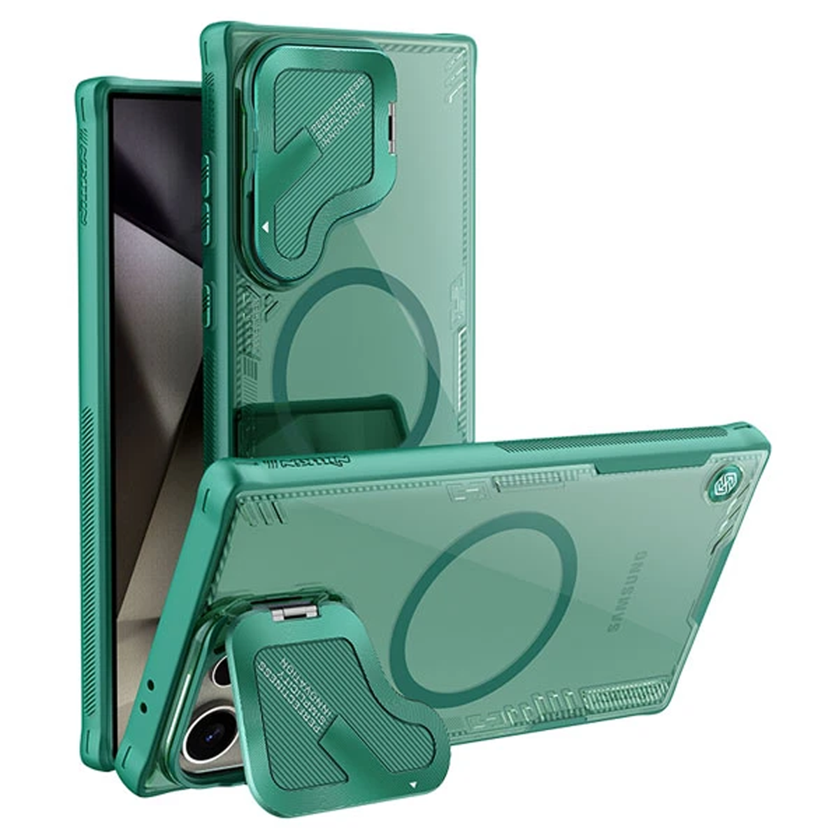 کاور گوشی سامسونگ Galaxy S25 Ultra نیلکین مدل Iceblade Prop Magnetic MagSafe-سبز کاور گوشی سامسونگ Galaxy S25 Ultra نیلکین مدل Iceblade Prop Magnetic MagSafe-سبز