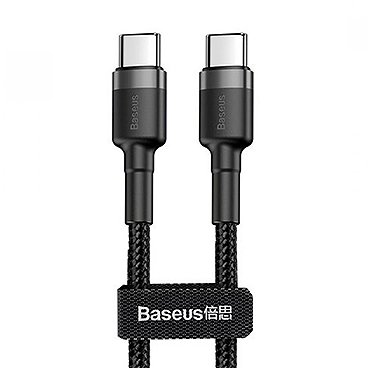 کابل تبدیل USB-C به USB-C باسئوس مدل CATKLF-HG1 طول 2 متر-مشکی خاکستری کابل تبدیل USB-C به USB-C باسئوس مدل CATKLF-HG1 طول 2 متر-مشکی خاکستری