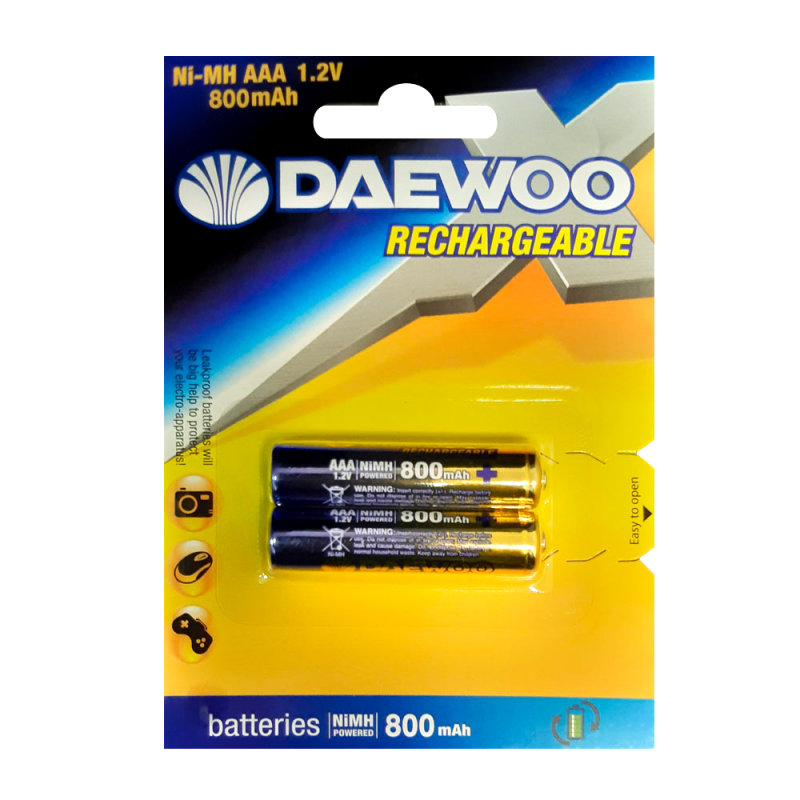 باتری نیم قلمی قابل شارژ دوو مدل Rechargeable 800mAh بسته 2 عددی باتری نیم قلمی قابل شارژ دوو مدل Rechargeable 800mAh بسته 2 عددی