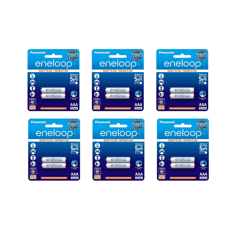باتری نیم قلمی قابل شارژ پاناسونیک مدل eneloop بسته 12 عددی باتری نیم قلمی قابل شارژ پاناسونیک مدل eneloop بسته 12 عددی