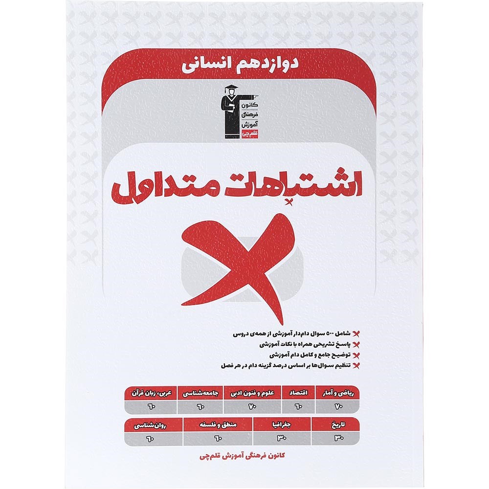 کتاب اشتباهات متداول دوازدهم انسانی انتشارات کانون فرهنگی آموزش سال چاپ 1403 کتاب اشتباهات متداول دوازدهم انسانی انتشارات کانون فرهنگی آموزش سال چاپ 1403