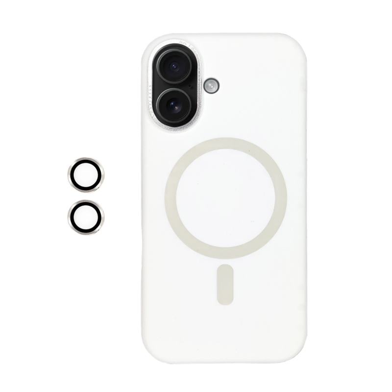 کاور گوشی اپل iPhone 16 مدل سیلیکونی کد 01 به همراه محافظ لنز