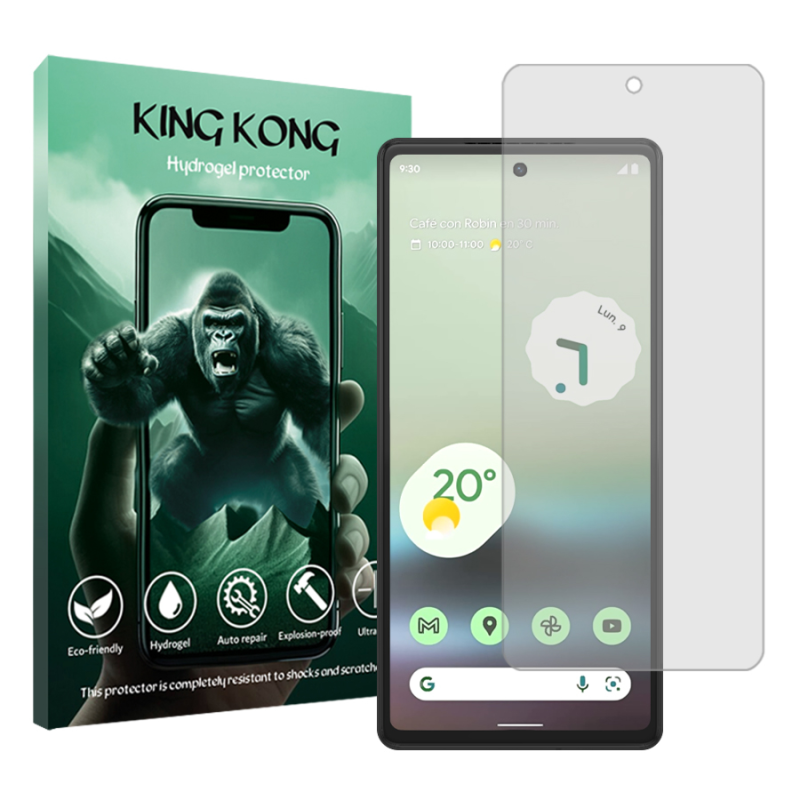 محافظ صفحه نمایش شفاف کینگ کونگ مدل Tough مناسب برای گوشی موبایل گوگل Pixel 6a محافظ صفحه نمایش شفاف کینگ کونگ مدل Tough مناسب برای گوشی موبایل گوگل Pixel 6a