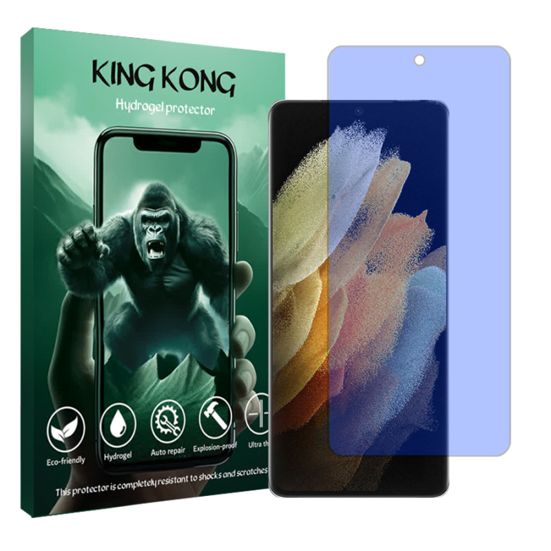 محافظ صفحه نمایش ضداشعه آبی کینگ کونگ مدل Tough مناسب برای گوشی موبایل سامسونگ Galaxy S21 Ultra 5G محافظ صفحه نمایش ضداشعه آبی کینگ کونگ مدل Tough مناسب برای گوشی موبایل سامسونگ Galaxy S21 Ultra 5G