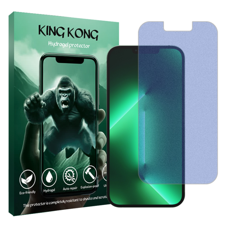 محافظ صفحه نمایش مات ضداشعه آبی کینگ کونگ مدل Tough مناسب برای گوشی موبایل اپل iPhone 13 Pro Max محافظ صفحه نمایش مات ضداشعه آبی کینگ کونگ مدل Tough مناسب برای گوشی موبایل اپل iPhone 13 Pro Max