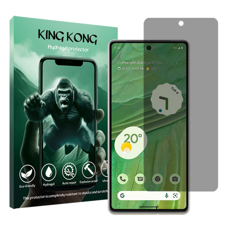 محافظ صفحه نمایش حریم شخصی کینگ کونگ مدل Tough مناسب برای گوشی موبایل گوگل Pixel 7 محافظ صفحه نمایش حریم شخصی کینگ کونگ مدل Tough مناسب برای گوشی موبایل گوگل Pixel 7