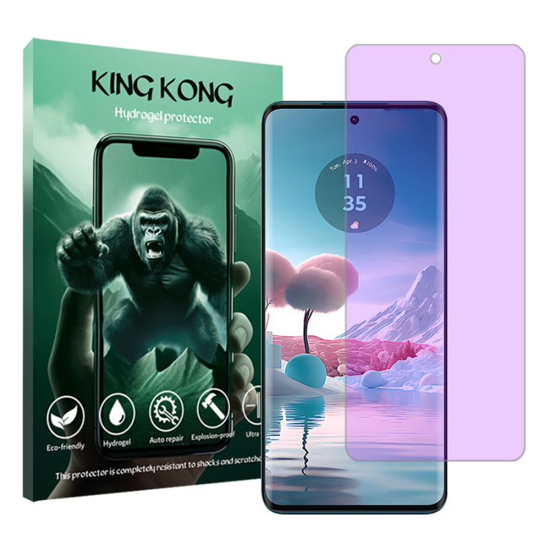 محافظ صفحه نمایش ضداشعه بنفش کینگ کونگ مدل Tough مناسب برای گوشی موبایل موتورولا Edge 40 Neo محافظ صفحه نمایش ضداشعه بنفش کینگ کونگ مدل Tough مناسب برای گوشی موبایل موتورولا Edge 40 Neo