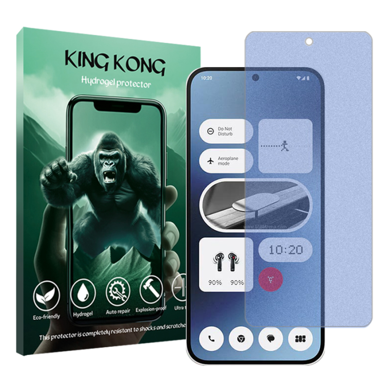 محافظ صفحه نمایش مات ضداشعه آبی کینگ کونگ مدل Tough مناسب برای گوشی موبایل ناتینگ Phone 2a محافظ صفحه نمایش مات ضداشعه آبی کینگ کونگ مدل Tough مناسب برای گوشی موبایل ناتینگ Phone 2a