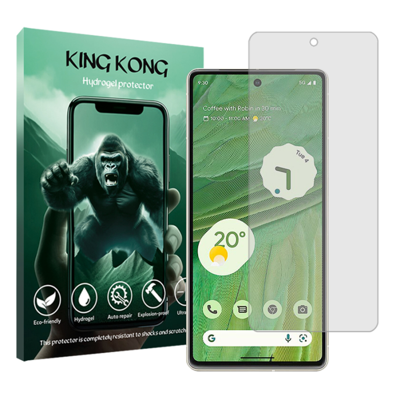محافظ صفحه نمایش شفاف کینگ کونگ مدل Tough مناسب برای گوشی موبایل گوگل Pixel 7 محافظ صفحه نمایش شفاف کینگ کونگ مدل Tough مناسب برای گوشی موبایل گوگل Pixel 7