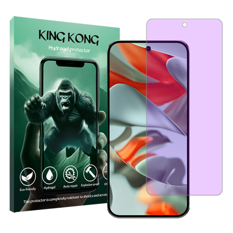 محافظ صفحه نمایش ضداشعه بنفش کینگ کونگ مدل Tough مناسب برای گوشی موبایل گوگل Pixel 9 Pro XL محافظ صفحه نمایش ضداشعه بنفش کینگ کونگ مدل Tough مناسب برای گوشی موبایل گوگل Pixel 9 Pro XL