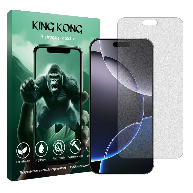 محافظ صفحه نمایش مات کینگ کونگ مدل Tough مناسب برای گوشی موبایل اپل iPhone 16 Pro Max محافظ صفحه نمایش مات کینگ کونگ مدل Tough مناسب برای گوشی موبایل اپل iPhone 16 Pro Max