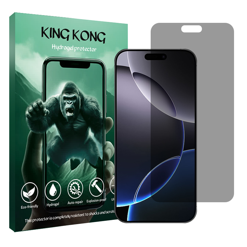 محافظ صفحه نمایش حریم شخصی کینگ کونگ مدل Tough مناسب برای گوشی موبایل اپل iPhone 16 Pro Max محافظ صفحه نمایش حریم شخصی کینگ کونگ مدل Tough مناسب برای گوشی موبایل اپل iPhone 16 Pro Max