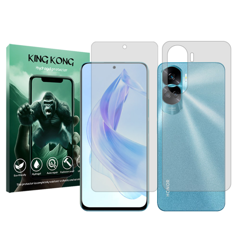 محافظ صفحه نمایش شفاف کینگ کونگ مدل Tough مناسب برای گوشی موبایل آنر 90 Lite به همراه محافظ پشت گوشی محافظ صفحه نمایش شفاف کینگ کونگ مدل Tough مناسب برای گوشی موبایل آنر 90 Lite به همراه محافظ پشت گوشی