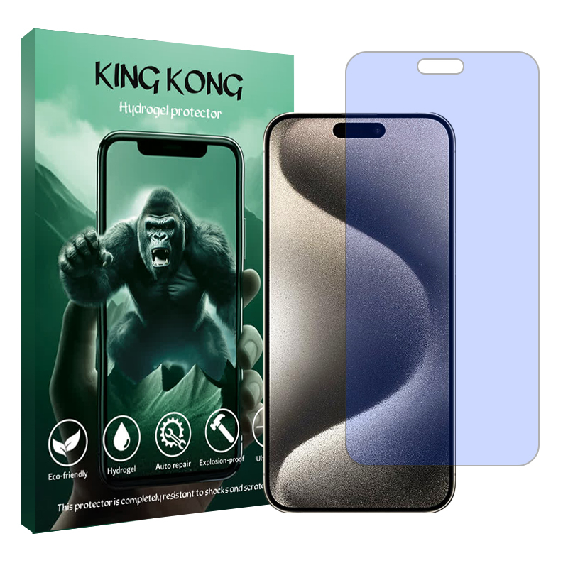 محافظ صفحه نمایش ضداشعه آبی کینگ کونگ مدل Tough مناسب برای گوشی موبایل اپل iPhone 15 Pro Max محافظ صفحه نمایش ضداشعه آبی کینگ کونگ مدل Tough مناسب برای گوشی موبایل اپل iPhone 15 Pro Max