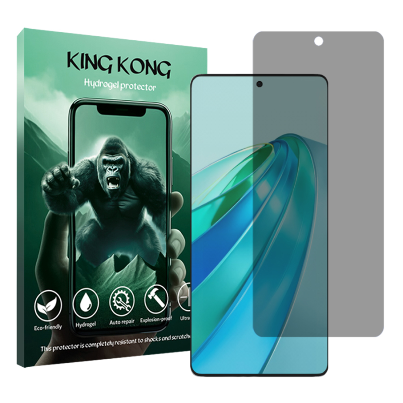محافظ صفحه نمایش حریم شخصی کینگ کونگ مدل Tough مناسب برای گوشی موبایل آنر X9a محافظ صفحه نمایش حریم شخصی کینگ کونگ مدل Tough مناسب برای گوشی موبایل آنر X9a