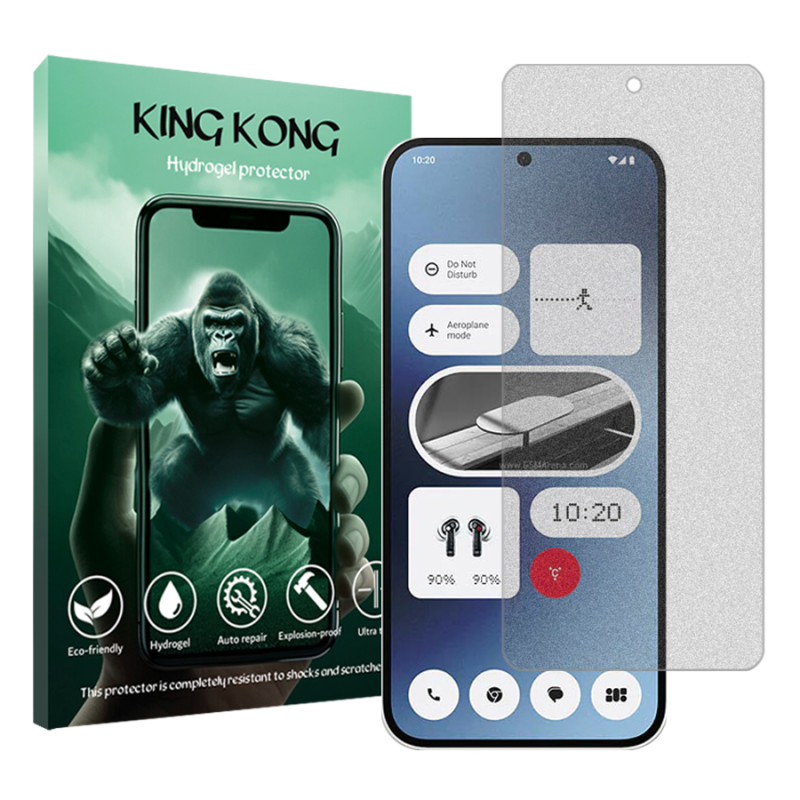 محافظ صفحه نمایش مات کینگ کونگ مدل Tough مناسب برای گوشی موبایل ناتینگ Phone 2a محافظ صفحه نمایش مات کینگ کونگ مدل Tough مناسب برای گوشی موبایل ناتینگ Phone 2a