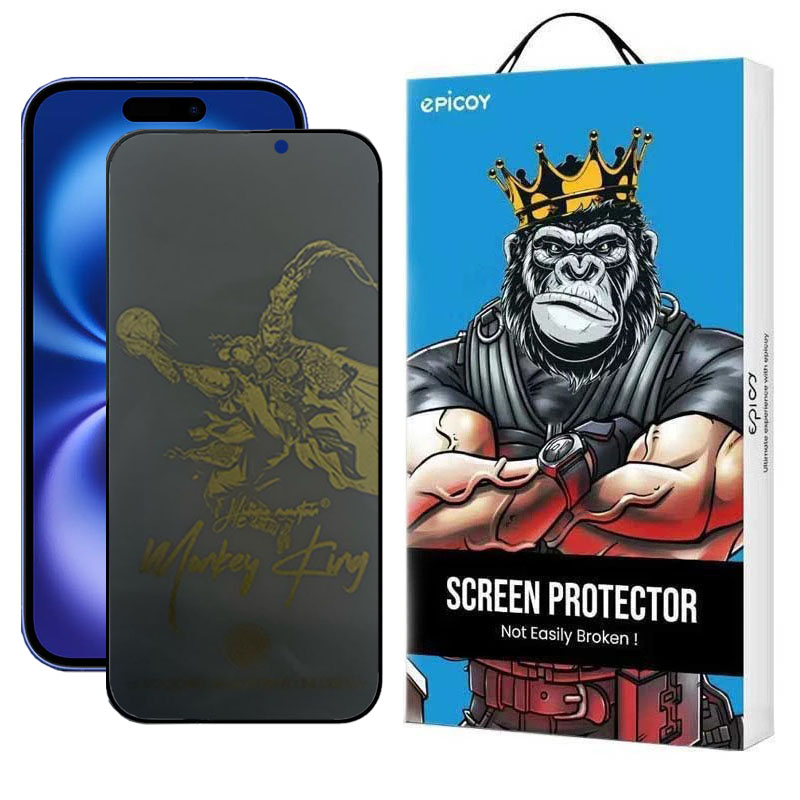 محافظ صفحه نمایش حریم شخصی اپیکوی مدل Monkey King مناسب برای گوشی موبایل اپل iphone 16/15